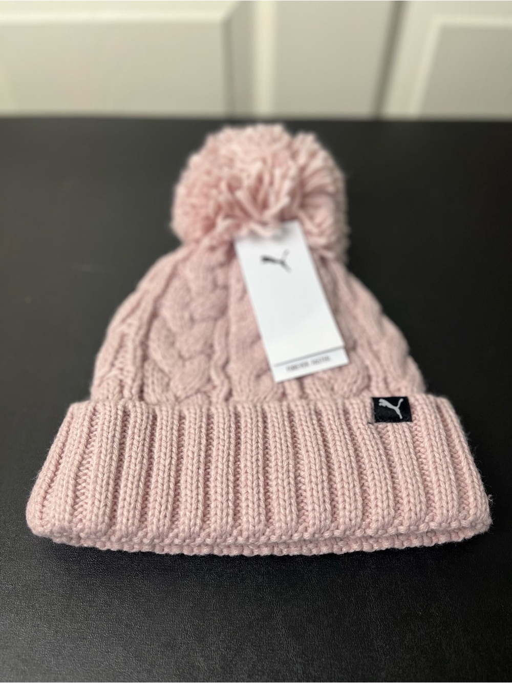 Puma Pink Knit Beanie